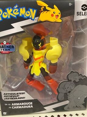 Pokémon Select Trainer Team Armarouge / Carmadura Action Figure - Yellow & Red